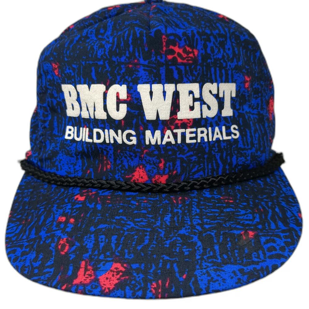 5 Panel Blue One Size Snapback Hat Bmc West Building Materials All Over Print
